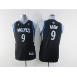 youth nba jerseys minnesota timberwolves #9 rubio black[revolution 30 swingman]