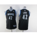 youth nba minnesota timberwolves #42 love black[revolution 30 swingman]