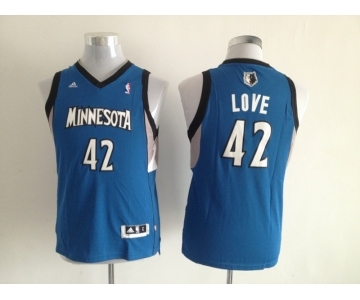 youth nba minnesota timberwolves #42 love lt.blue[revolution 30 swingman]