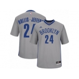 Men Adidas Brooklyn Nets #24 Rondae Hollis-Jefferson Swingman Gray Alternate NBA Jersey