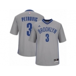 Men Adidas Brooklyn Nets #3 Drazen Petrovic Authentic Gray Alternate NBA Jersey