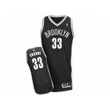 Men Adidas Brooklyn Nets #33 Allen Crabbe Authentic Black Road NBA Jersey