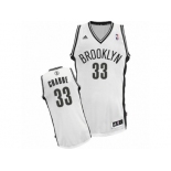 Men Adidas Brooklyn Nets #33 Allen Crabbe Swingman White Home NBA Jersey