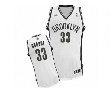 Men Adidas Brooklyn Nets #33 Allen Crabbe Swingman White Home NBA Jersey