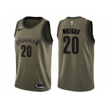 Men Nike Brooklyn Nets #20 Timofey Mozgov Green Salute to Service NBA Swingman Jersey