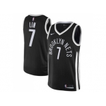 Men Nike Brooklyn Nets #7 Jeremy Lin Black NBA Swingman City Edition Jersey