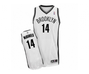 Men's Adidas Brooklyn Nets #14 KJ McDaniels Authentic White Home NBA Jersey