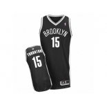 Men's Adidas Brooklyn Nets #15 Marcus Thornton Authentic Black Road NBA Jersey