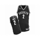 Men's Adidas Brooklyn Nets #2 Randy Foye Swingman Black Road NBA Jersey