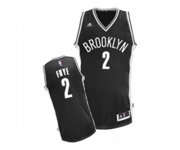 Men's Adidas Brooklyn Nets #2 Randy Foye Swingman Black Road NBA Jersey