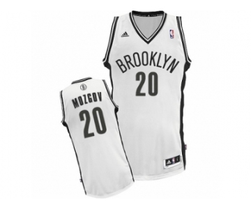 Men's Adidas Brooklyn Nets #20 Timofey Mozgov Swingman White Home NBA Jersey