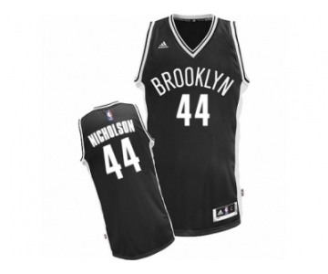 Men's Adidas Brooklyn Nets #44 Andrew Nicholson Swingman Black Road NBA Jersey