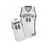 Men's Adidas Brooklyn Nets #44 Andrew Nicholson Swingman White Home NBA Jersey