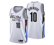 Men's Brooklyn Nets #10 Ben Simmons 2022-23 White City Edition Stitched Basketball Jersey