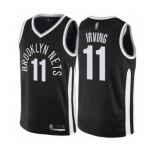 Men's Brooklyn Nets #11 Kyrie Irving Authentic Black Basketball Jersey - City Edition