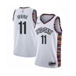 Men's Brooklyn Nets #11 Kyrie Irving Authentic White Basketball Jersey - 2019-20 City Edition