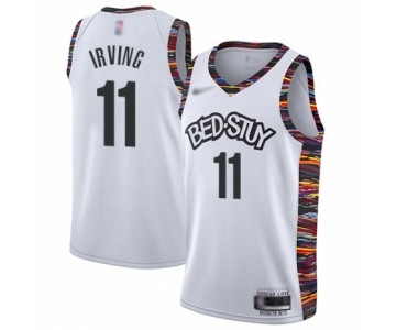 Men's Brooklyn Nets #11 Kyrie Irving Authentic White Basketball Jersey - 2019-20 City Edition