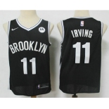 Men's Brooklyn Nets #11 Kyrie Irving Black Nike 2019 New Season Swingman City Edition Jersey With The NEW Sponsor Logo