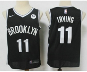 Men's Brooklyn Nets #11 Kyrie Irving Black Nike 2019 New Season Swingman City Edition Jersey With The NEW Sponsor Logo