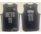 Men's Brooklyn Nets #11 Kyrie Irving Black Stitched Basketball Jersey.