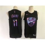 Men's Brooklyn Nets #11 Kyrie Irving Swingman Black Rainbow edition Basketball Jersey