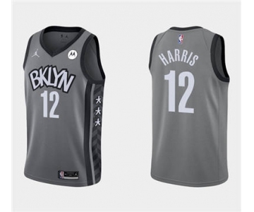 Men's Brooklyn Nets #12 Joe Harris Gray Stitched Basketball Jersey