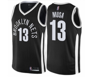 Men's Brooklyn Nets #13 Dzanan Musa Authentic Black Basketball Jersey - City Edition