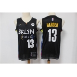 Men's Brooklyn Nets #13 Harden Black Basketball Jersey 2020-2021 City Edition