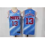 Men's Brooklyn Nets #13 Harden  Swingman Blue Retro Basketball Jersey 2021 New