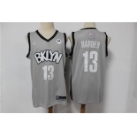 Men's Brooklyn Nets #13 Harden  Swingman Gray Basketball Jersey 2021 New