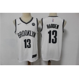 Men's Brooklyn Nets #13 Harden  Swingman White Basketball Jersey 2021 New