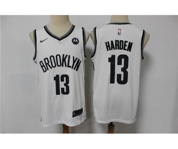 Men's Brooklyn Nets #13 Harden  Swingman White Basketball Jersey 2021 New