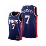 Men's Brooklyn Nets 2021-22 City Edition #7 Kevin Durant Navy Stitched Basketball Jersey