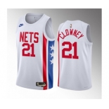 Men's Brooklyn Nets #21 Noah Clowney White 2023 Draft Classic Edition Stitched Basketball Jersey