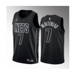 Men's Brooklyn Nets #7 Dariq Whitehead Black 2023 Draft Statement Edition Stitched Basketball Jersey