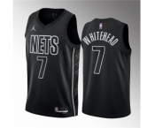 Men's Brooklyn Nets #7 Dariq Whitehead Black 2023 Draft Statement Edition Stitched Basketball Jersey