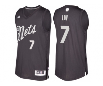 Men's Brooklyn Nets #7 Jeremy Lin Black 2016 Christmas Day NBA Swingman Jersey