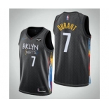 Men's Brooklyn Nets #7 Kevin Durant Black City Edition Stitched Basketball Jersey