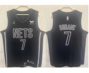 Men's Brooklyn Nets #7 Kevin Durant Black Stitched Basketball Jersey.