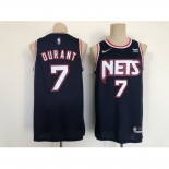 Men's Brooklyn Nets #7 Kevin Durant Navy City Player Jersey