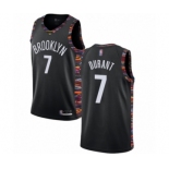 Men's Brooklyn Nets #7 Kevin Durant Swingman Black Basketball Jersey - 2018-19 City Edition