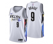 Men's Brooklyn Nets #9 Goran Dragic 2022-23 White City Edition Stitched Basketball Jersey