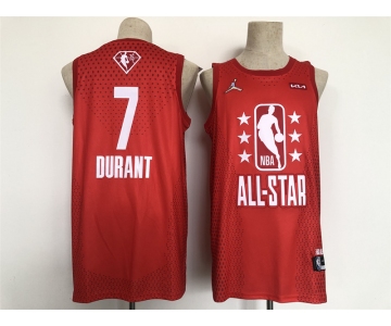 Men's Jordan Brooklyn Nets #7 Kevin Durant  Red  2022 NBA All-Star Swingman Basketball Jersey