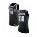 Men's Nike Brooklyn Nets #00 Rodions Kurucs Authentic Black NBA Jersey - Icon Edition