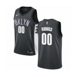 Men's Nike Brooklyn Nets #00 Rodions Kurucs Authentic Gray NBA Jersey Statement Edition