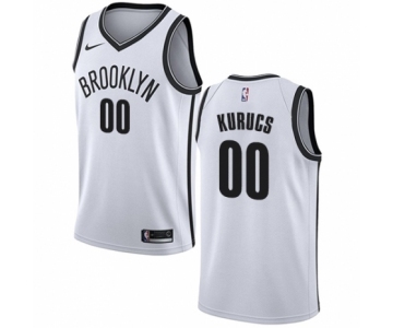 Men's Nike Brooklyn Nets #00 Rodions Kurucs Authentic White NBA Jersey - Association Edition