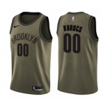 Men's Nike Brooklyn Nets #00 Rodions Kurucs Swingman Green Salute to Service NBA Jersey