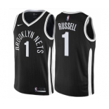 Men's Nike Brooklyn Nets #1 D'Angelo Russell Swingman Black NBA Jersey - City Edition