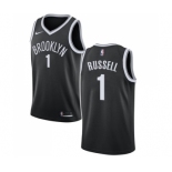 Men's Nike Brooklyn Nets #1 D'Angelo Russell Swingman Black Road NBA Jersey - Icon Edition