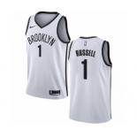 Men's Nike Brooklyn Nets #1 D'Angelo Russell Swingman White NBA Jersey - Association Edition